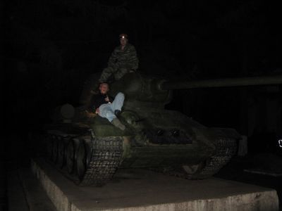 на танке