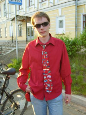 Мультик в модном галстуке