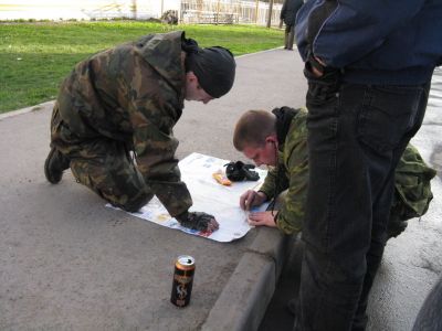 откладываем сантиметры